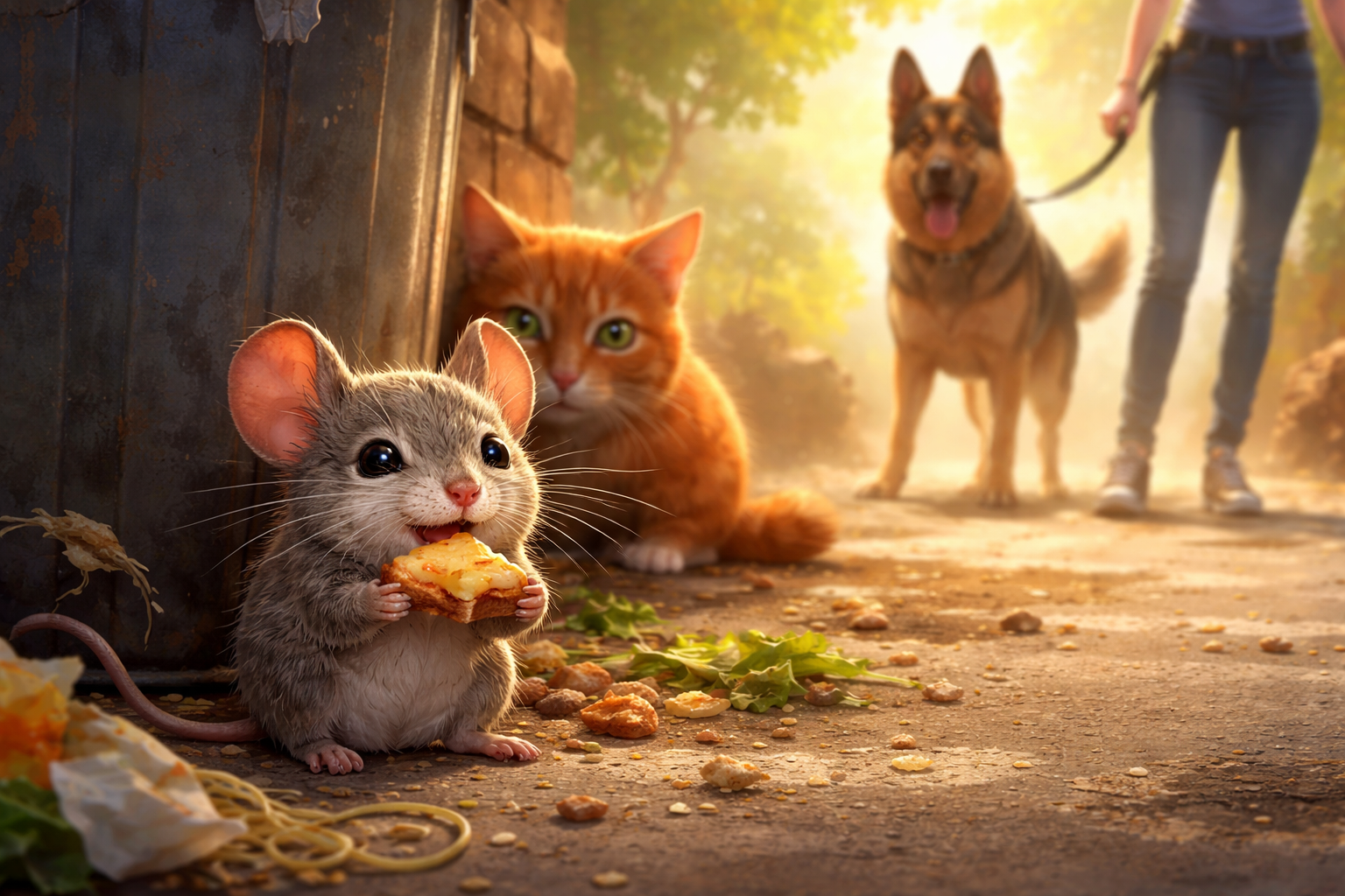 Φύγε, φύγε ποντικάκι πριν σε φάει το γατάκι